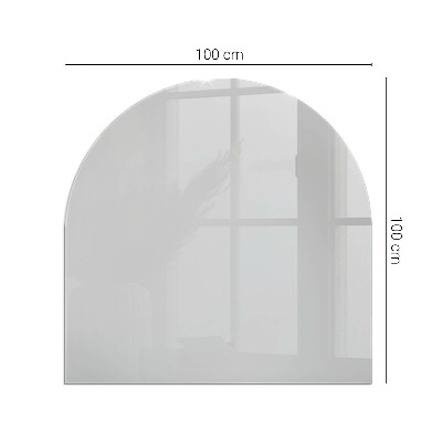 Glass fire hearth semi-oval Color Gray