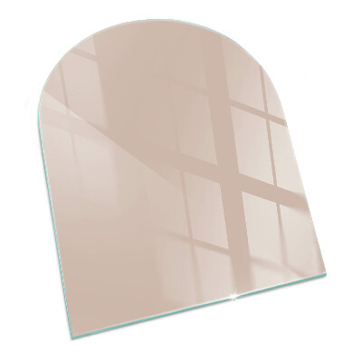 Glass hearth semi-oval Color Light Brown