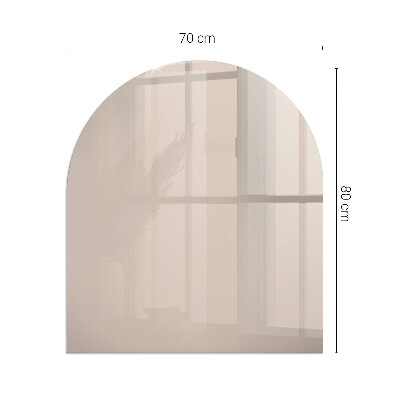 Glass hearth semi-oval Color Light Brown