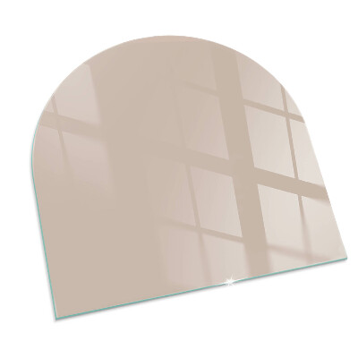 Glass hearth semi-oval Color Light Brown