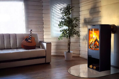 Glass hearth semi-oval Color Light Brown