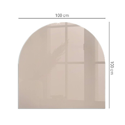 Glass hearth semi-oval Color Light Brown