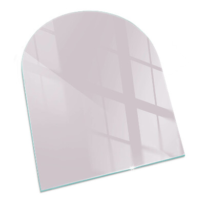 Glass fire hearth semi-oval Color Light Purple