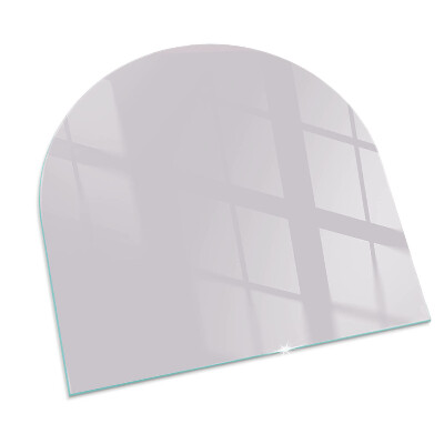 Glass fire hearth semi-oval Color Light Purple
