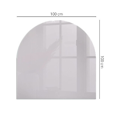 Glass fire hearth semi-oval Color Light Purple