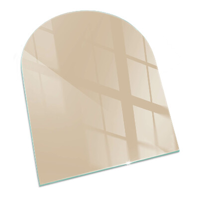 Glass hearth semi-oval Color Beige