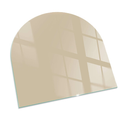 Glass hearth semi-oval Color Beige