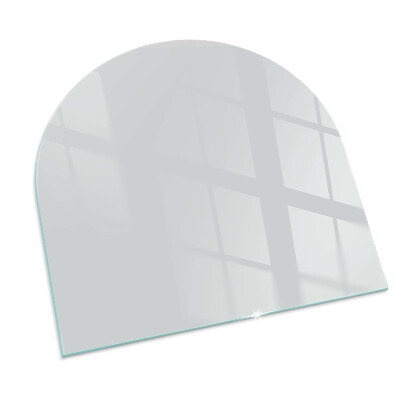 Glass fire hearth semi-oval Color Gray