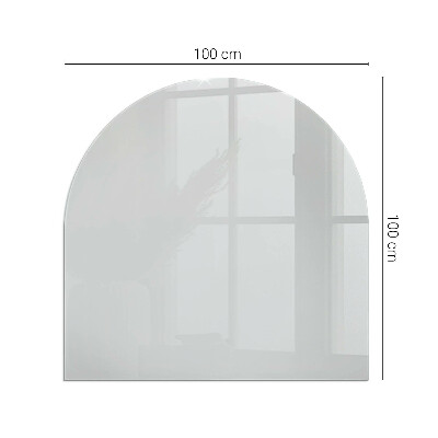 Glass fire hearth semi-oval Color Gray