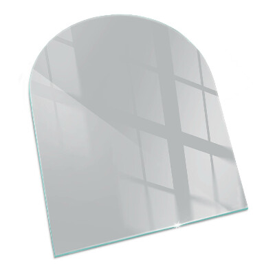Glass fire hearth semi-oval Color Light gray