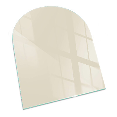 Glass hearth semi-oval Color Beige