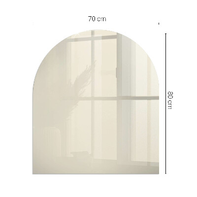 Glass hearth semi-oval Color Beige
