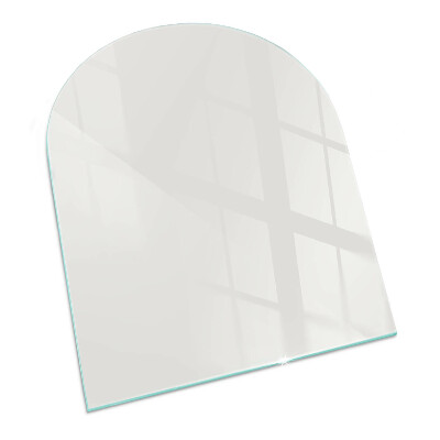 Glass fire hearth semi-oval Color Gray