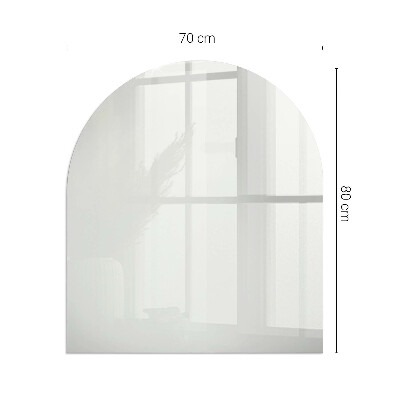 Glass fire hearth semi-oval Color Gray