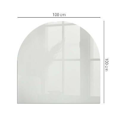 Glass fire hearth semi-oval Color Gray