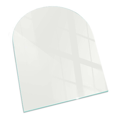 Glass hearth semi-oval Color Ivory
