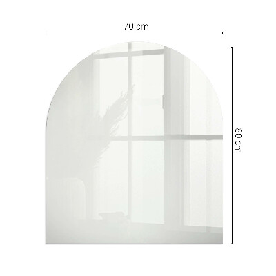 Glass hearth semi-oval Color Ivory