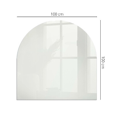 Glass hearth semi-oval Color Ivory