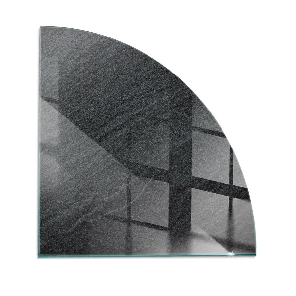 Glass hearth plate quarter Natural stone texture
