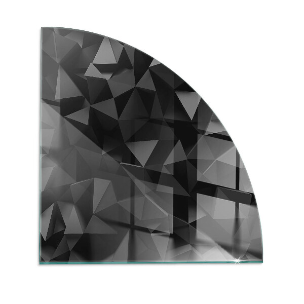 Glass hearth plate quarter Three-dimensional geometry