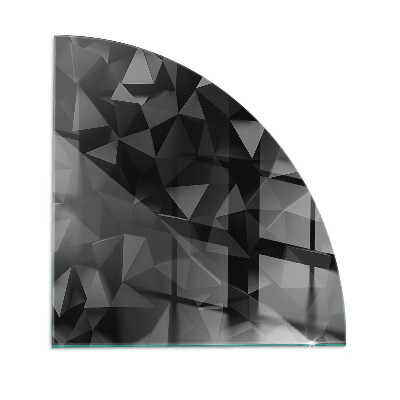Glass hearth plate quarter Three-dimensional geometry