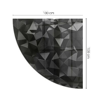 Glass hearth plate quarter Three-dimensional geometry