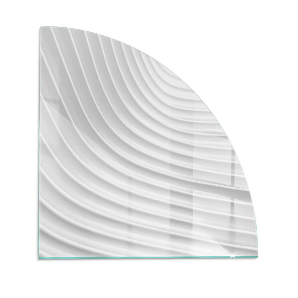 Glass hearth for log burner quarter Waves of delicate lines
