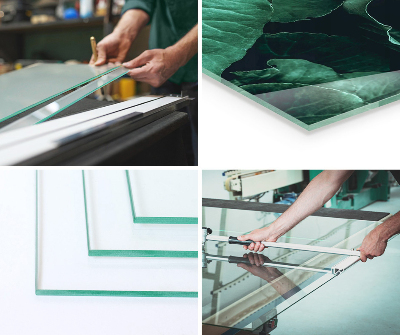 Glass hearth for log burner quarter Waves of delicate lines