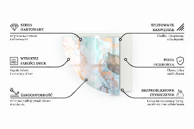 Glass hearth plate quarter Abstract Cloud of Solids