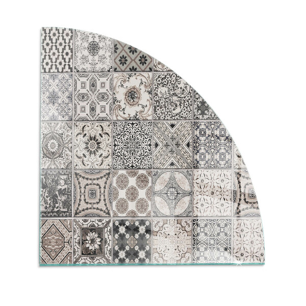 Glass hearth for log burner quarter Decorative tile patterns