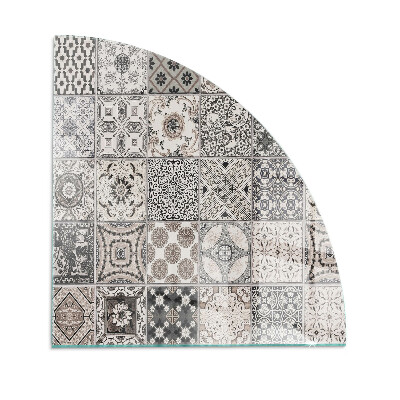 Glass hearth for log burner quarter Decorative tile patterns