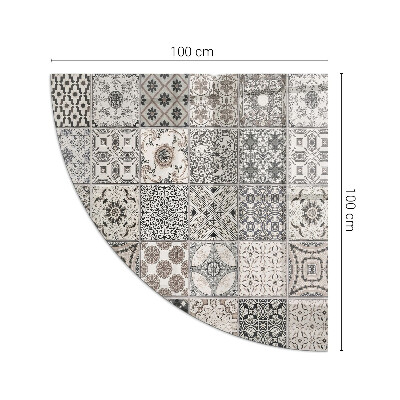 Glass hearth for log burner quarter Decorative tile patterns