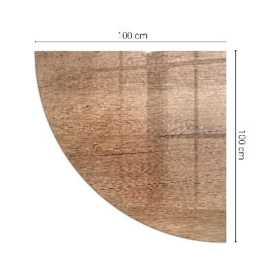 Glass hearth for log burner quarter Natural wood pattern
