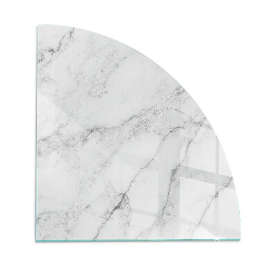 Glass hearth plate quarter Veined marble pattern