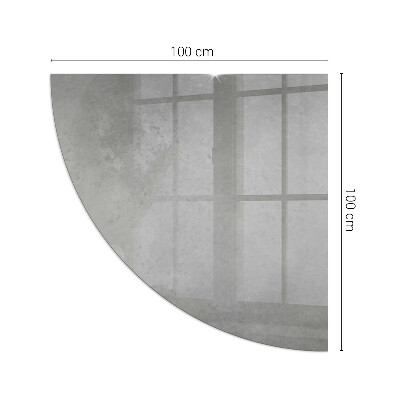 Glass hearth for log burner quarter Concrete texture with effect