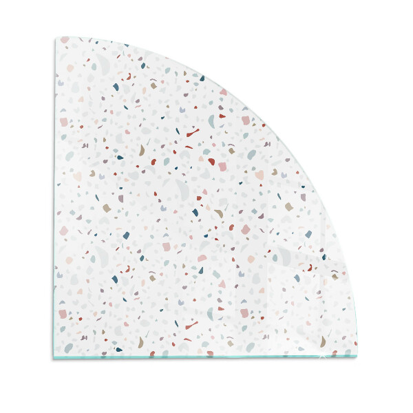 Glass hearth for log burner quarter Pattern with small shapes