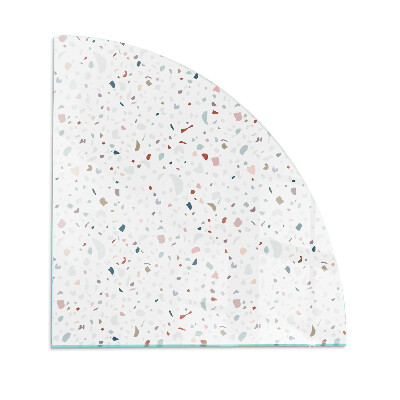 Glass hearth for log burner quarter Pattern with small shapes