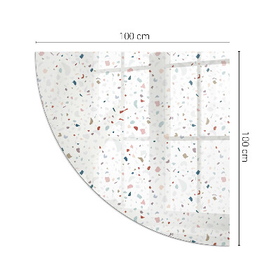 Glass hearth for log burner quarter Pattern with small shapes