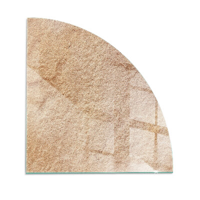Glass hearth for log burner quarter Natural stone texture