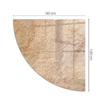 Glass hearth for log burner quarter Natural stone texture