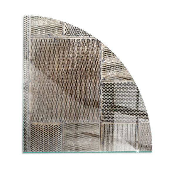 Glass hearth plate quarter Perforated sheet pattern