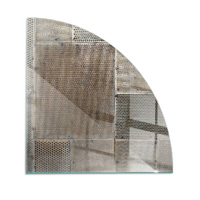 Glass hearth plate quarter Perforated sheet pattern