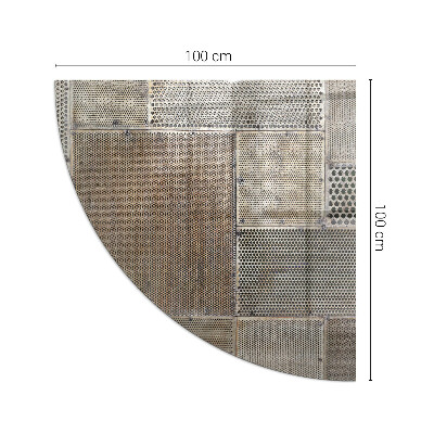 Glass hearth plate quarter Perforated sheet pattern