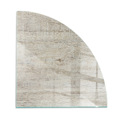 Glass hearth for log burner quarter Light wood texture