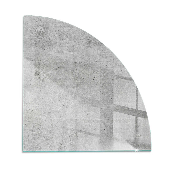 Glass hearth plate quarter Raw concrete texture