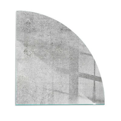 Glass hearth plate quarter Raw concrete texture