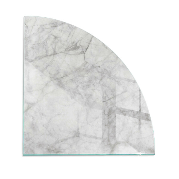 Glass hearth plate quarter Marble texture pattern