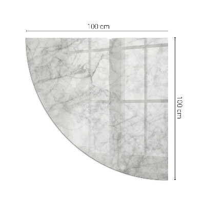 Glass hearth plate quarter Marble texture pattern