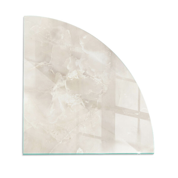 Glass hearth for log burner quarter Natural marble pattern