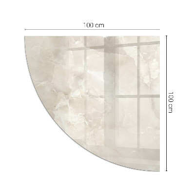 Glass hearth for log burner quarter Natural marble pattern